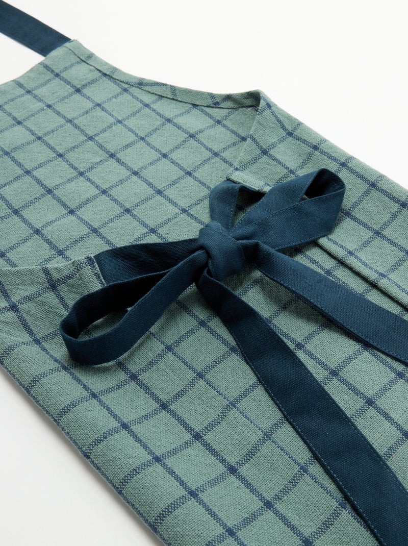Checked Kitchen Apron - KIABI Home Blue - Kiabi