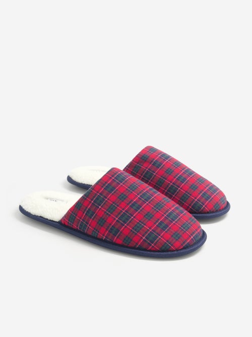 Checked Lined Slippers - Kiabi