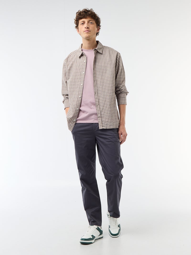 Checked Shirt Brown - Kiabi