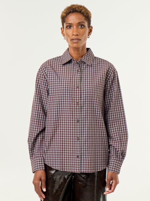 Checked shirt with scarf - Kiabi