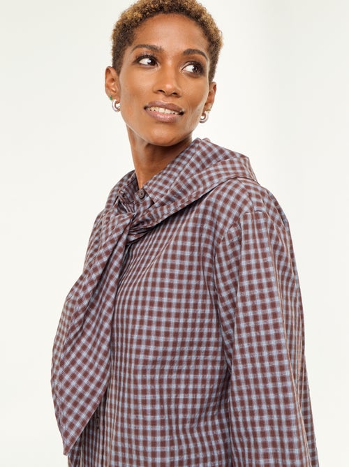 Checked shirt with scarf - Kiabi