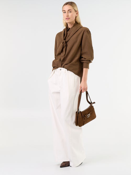 Checked shirt with scarf - Kiabi