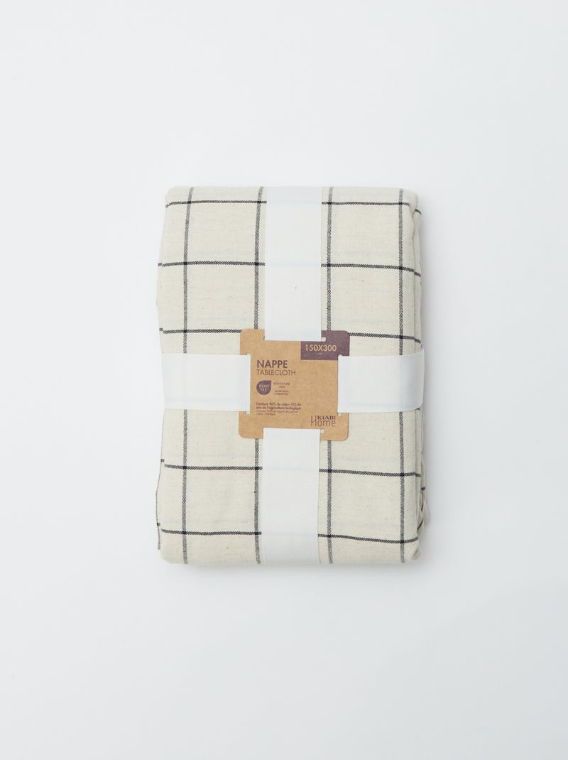 Checked Tablecloth (150x300 cm) - Kiabi Home BLACK - Kiabi