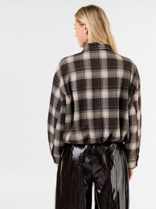 Checked textile jacket - Kiabi