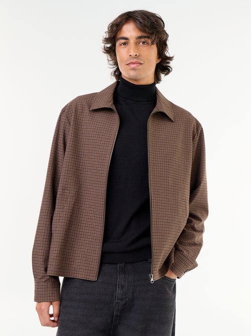 Checked zip-up jacket - Kiabi