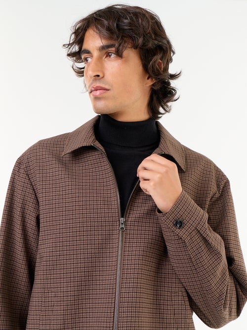 Checked zip-up jacket - Kiabi