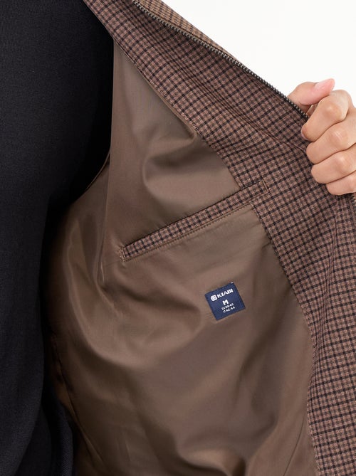 Checked zip-up jacket - Kiabi