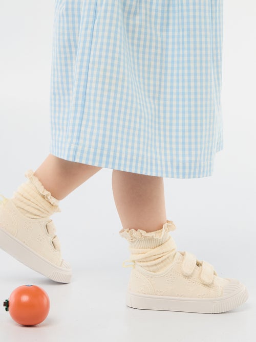 Checkerboard Print Canvas Sneakers - Kiabi