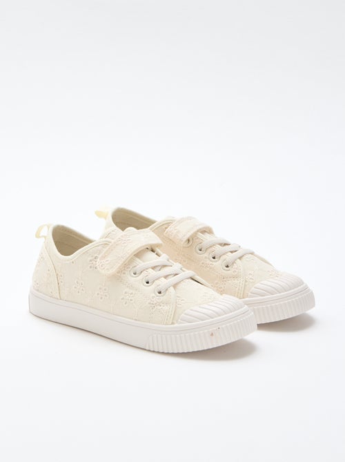 Checkerboard Print Canvas Sneakers - Kiabi