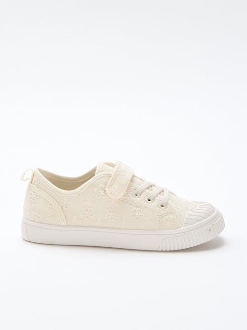 Checkerboard Print Canvas Sneakers - Kiabi