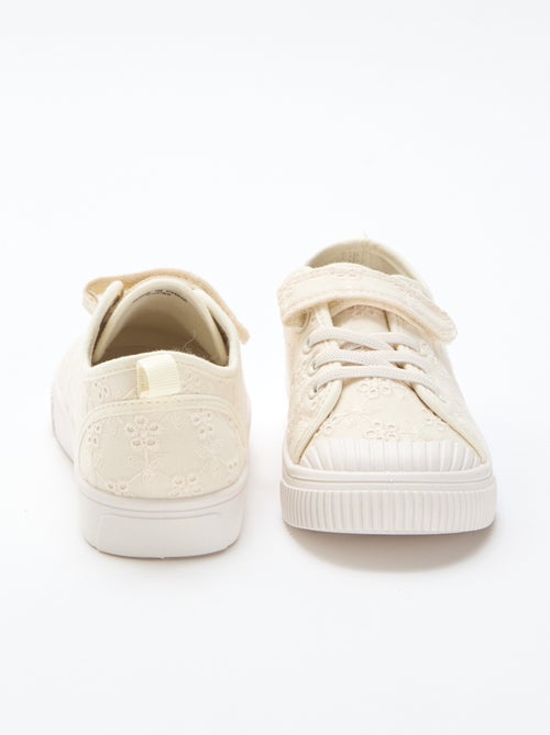 Checkerboard Print Canvas Sneakers - Kiabi