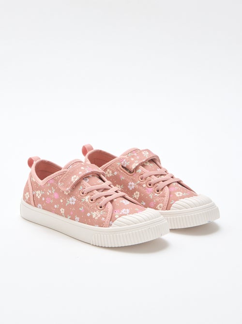 Checkerboard Print Canvas Sneakers - Kiabi