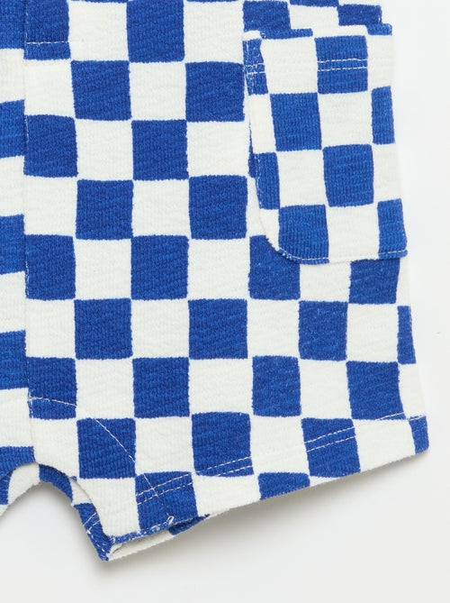 Checkered Baby Terry Romper - Kiabi
