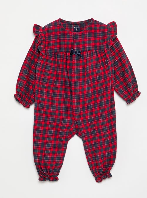 Checkered pajama sleepsuit - Kiabi