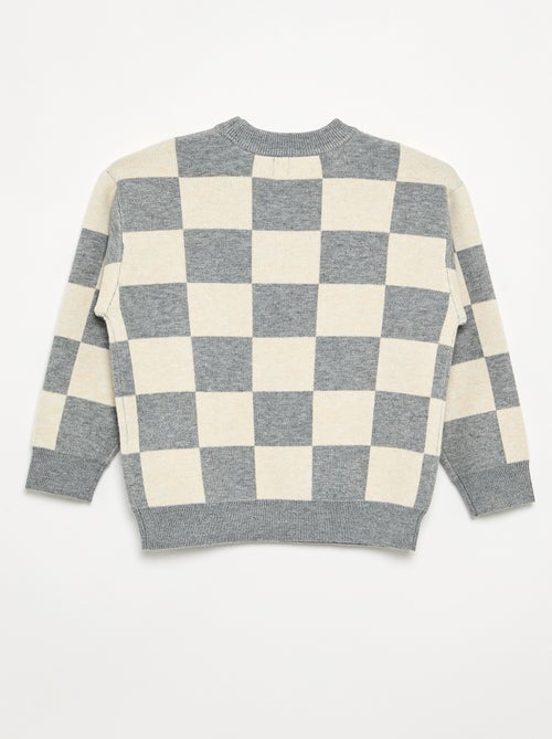 Checkered pattern sweater - Kiabi