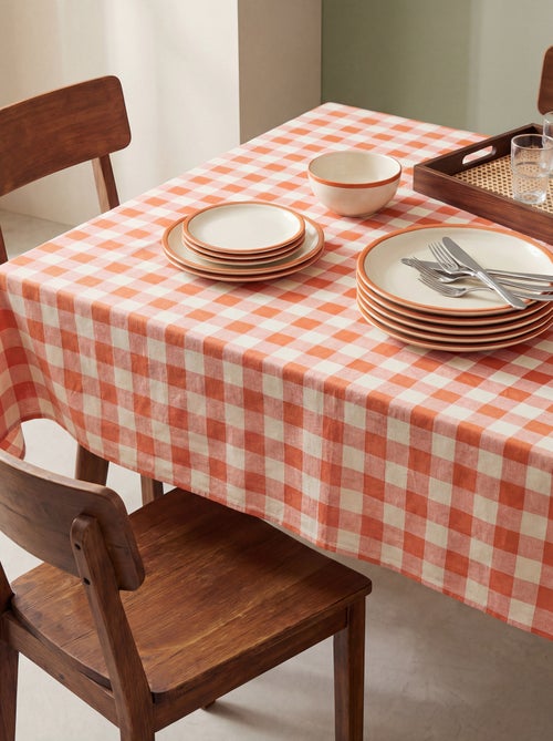 Checkered Print Tablecloth (150x150 cm) - Kiabi Home - Kiabi