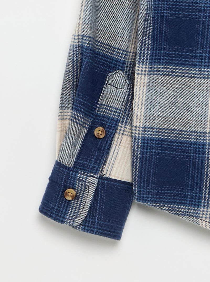 Checkered Shirt - Easy-Dressing Collection Blue - Kiabi