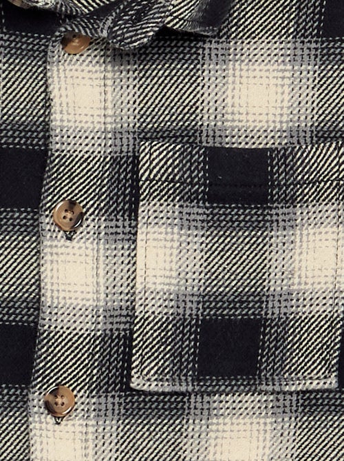 Chemise à carreau en flanelle à capuche - Kiabi