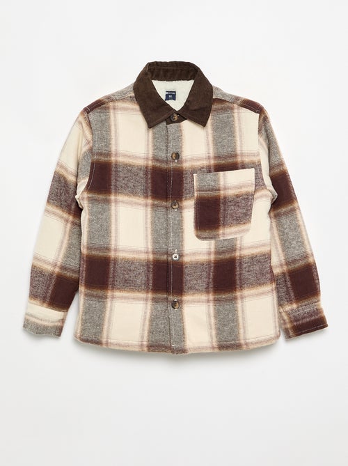 Chemise à carreaux doublée - Kiabi