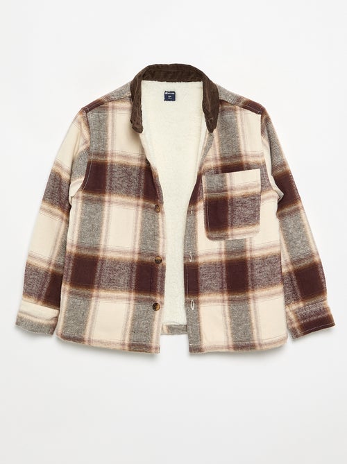 Chemise à carreaux doublée - Kiabi