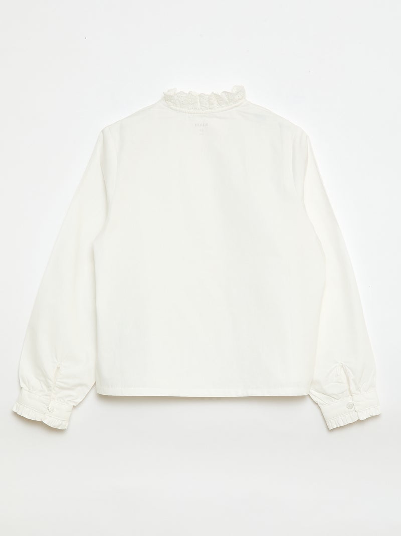 Chemise à col fantaisie Blanc - Kiabi