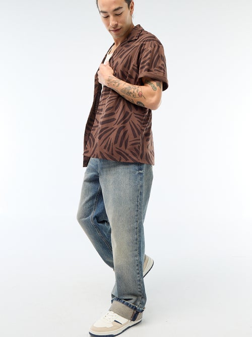 Chemise à manches courtes à motif - Kiabi