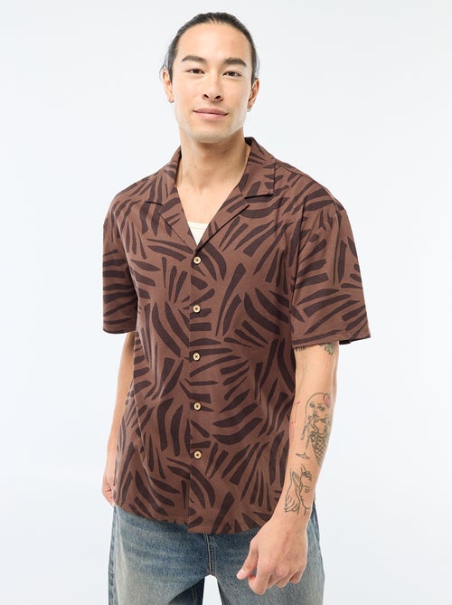Chemise à manches courtes à motif - Kiabi
