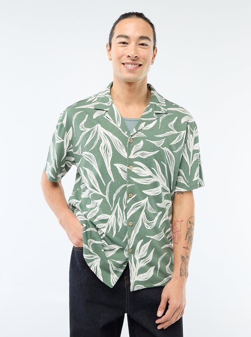 Chemise à manches courtes à motif - Kiabi