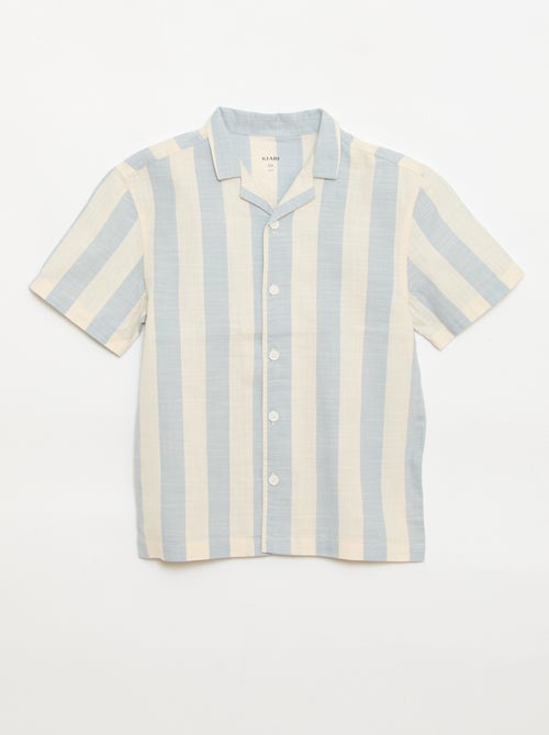 Chemise à manches courtes à rayures - Kiabi