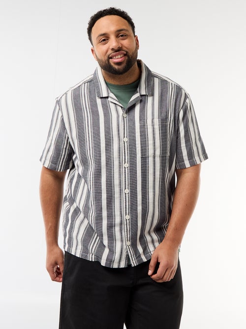 Chemise à manches courtes à rayures - Kiabi