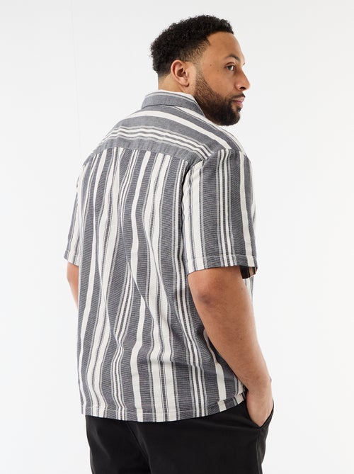 Chemise à manches courtes à rayures - Kiabi