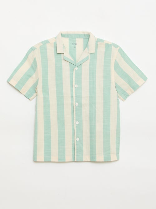 Chemise à manches courtes à rayures - Kiabi