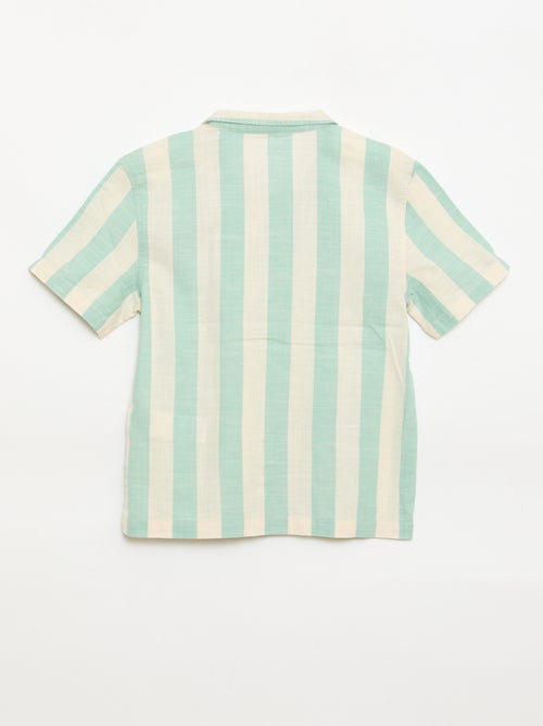 Chemise à manches courtes à rayures - Kiabi