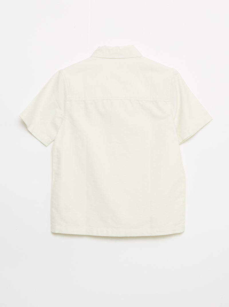 Chemise à manches courtes Blanc - Kiabi