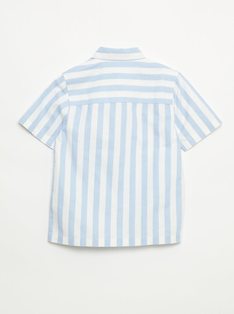 Chemise à manches courtes Bleu - Kiabi