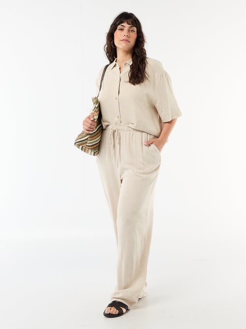 Chemise à manches courtes boutonnée - Kiabi