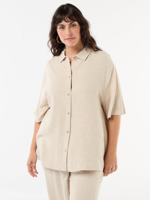 Chemise à manches courtes boutonnée - Kiabi
