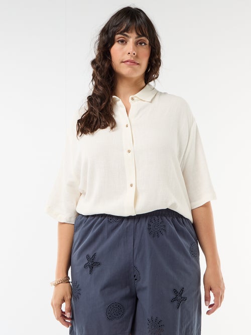 Chemise à manches courtes boutonnée - Kiabi