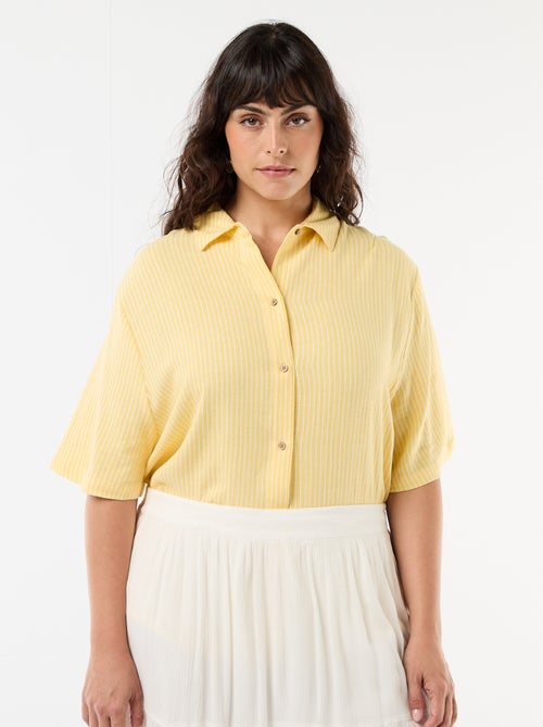 Chemise à manches courtes boutonnée - Kiabi