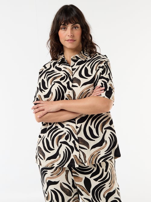 Chemise à manches courtes boutonnée - Kiabi