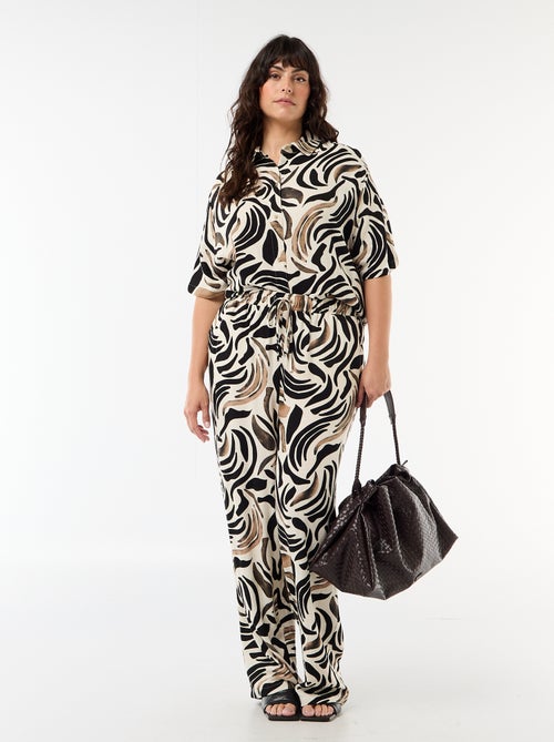 Chemise à manches courtes boutonnée - Kiabi