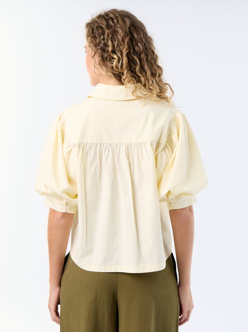 Chemise à manches courtes forme ballon - Kiabi