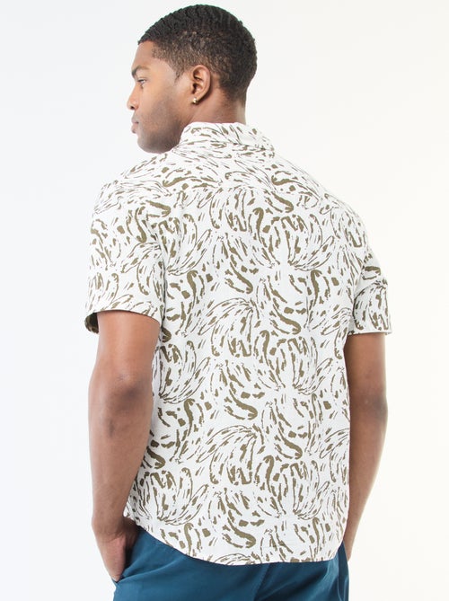 Chemise à manches courtes légère avec motif - Kiabi