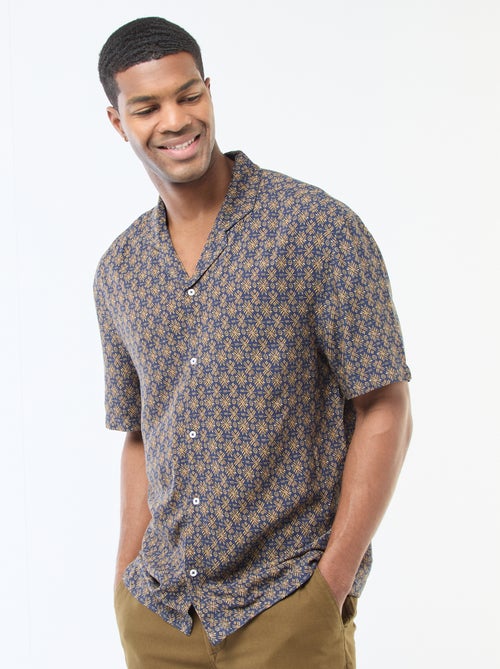 Chemise à manches courtes légère avec motif - Kiabi