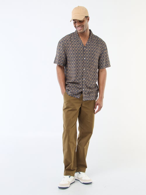 Chemise à manches courtes légère avec motif - Kiabi