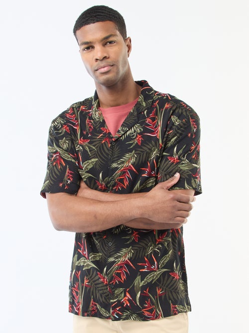 Chemise à manches courtes légère avec motif - Kiabi