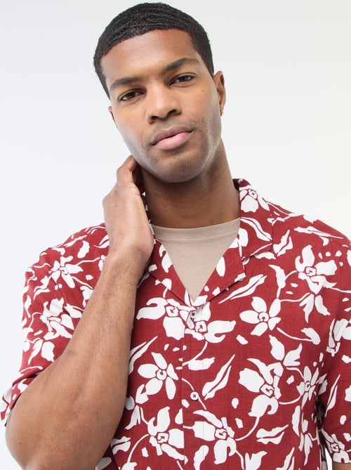 Chemise à manches courtes légère avec motif - Kiabi