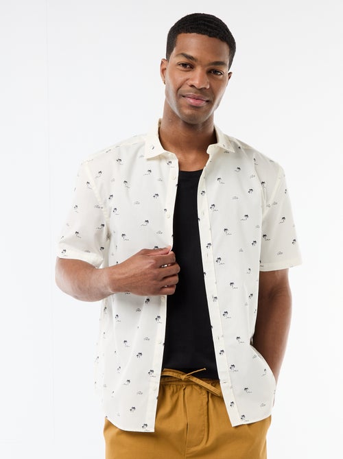 Chemise à manches courtes ouverture boutonnée - Kiabi