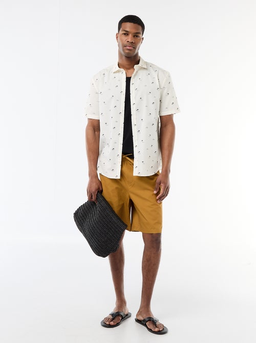 Chemise à manches courtes ouverture boutonnée - Kiabi