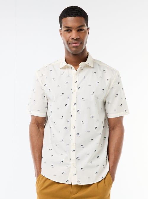 Chemise à manches courtes ouverture boutonnée - Kiabi